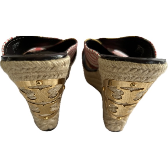 New Tory Burch Kristen Espadrille Wedge Canvas Sandals Size
9 - Picture 5 of 7